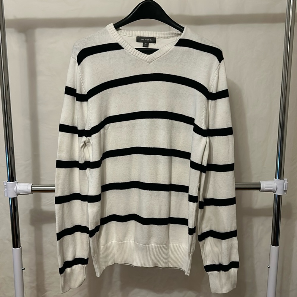 Striped White Sweater